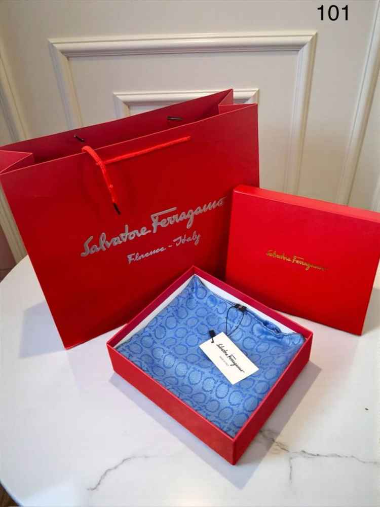 Salvatore Ferragamo Blue Premium Quality Woollen Stole-1