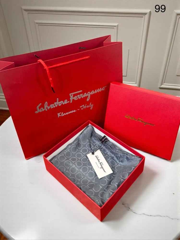 Salvatore Ferragamo Grey Premium Quality Woollen Stole-1