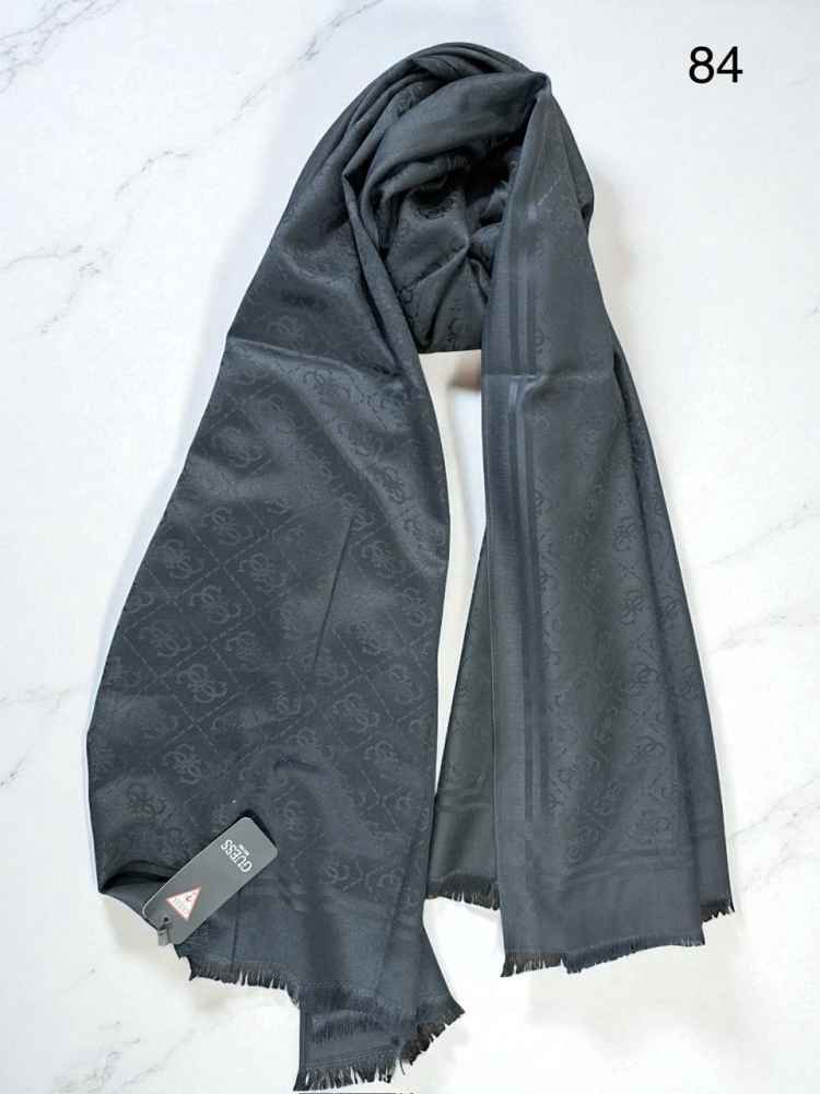 Guess Semi Black Reversible Wool Blend Stole-thumb-0
