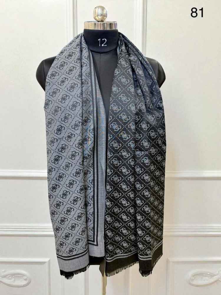 Guess Semi Grey Reversible Wool Blend Stole-thumb-1