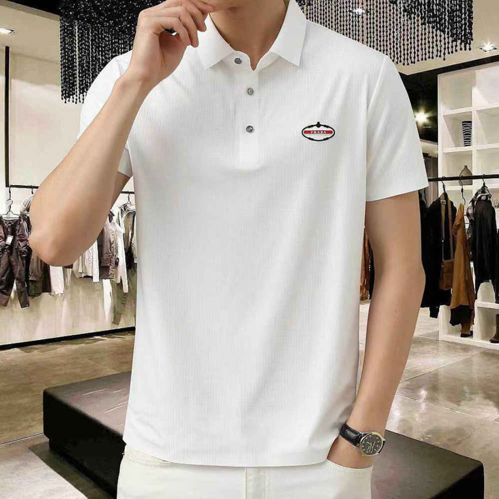 Prada White Premium Quality Polo T-shirt-thumb-0