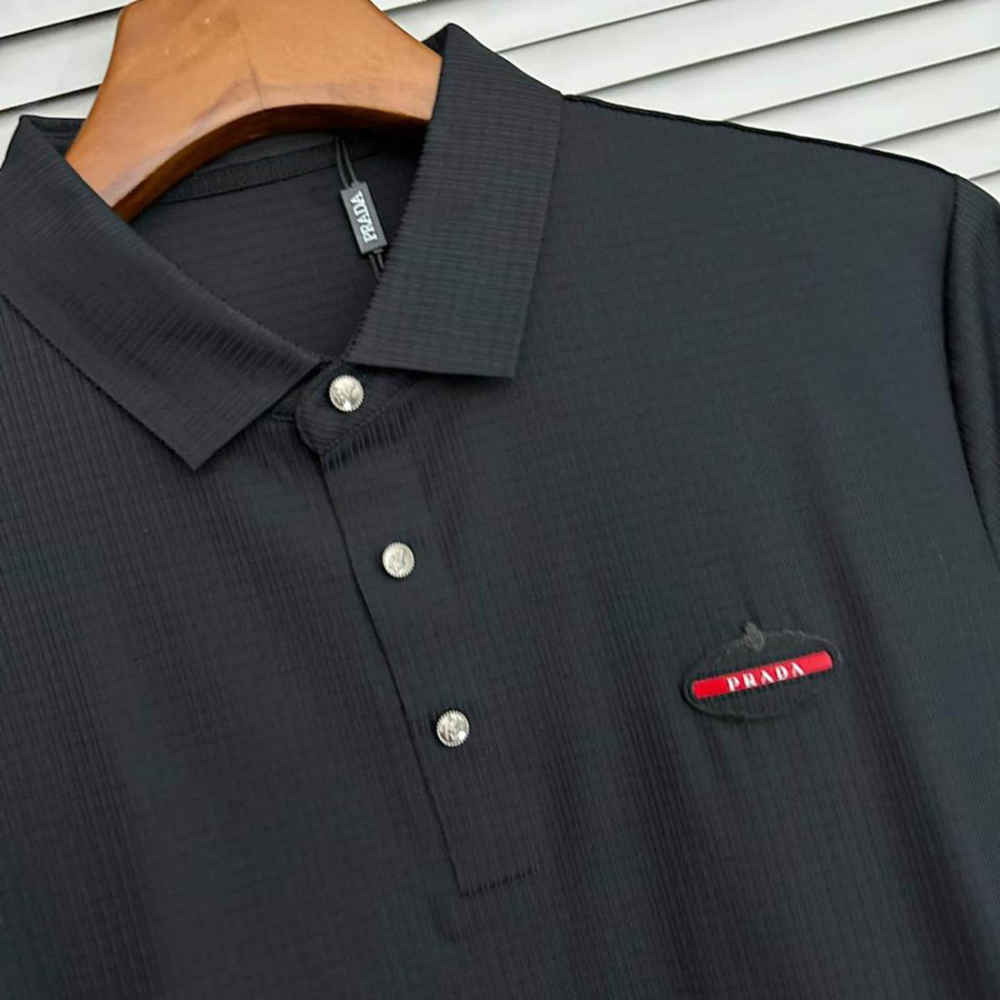 Prada Black Premium Quality Polo T-shirt-thumb-2