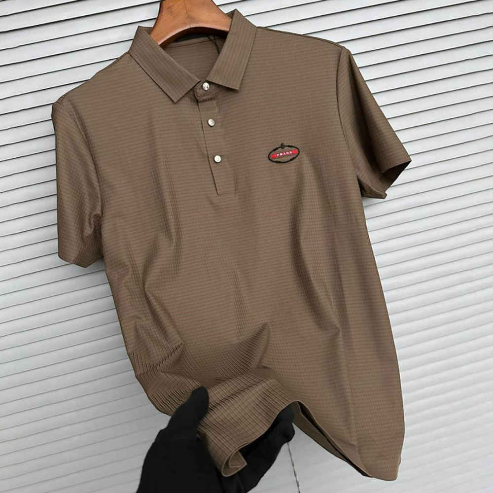 Prada Brown Premium Quality Polo T-shirt-thumb-1