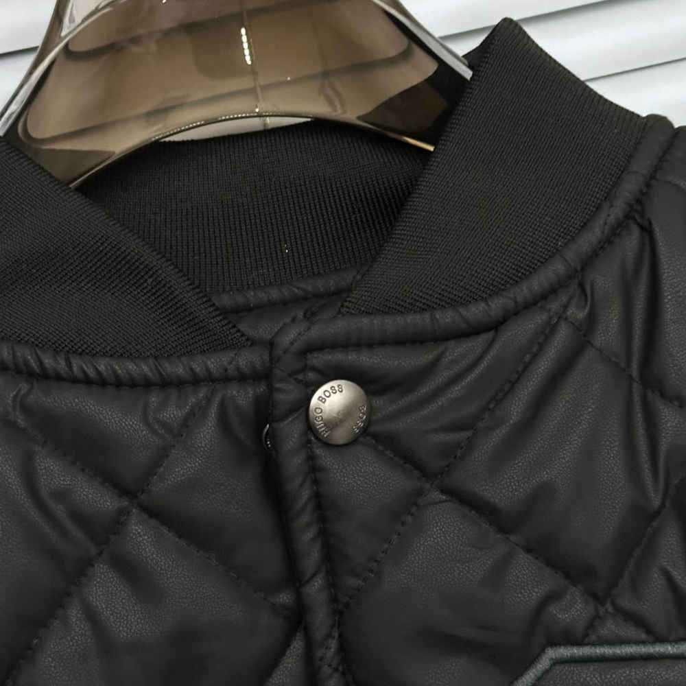 Boss Embroidered logo Black Premium Quality Jacket-3