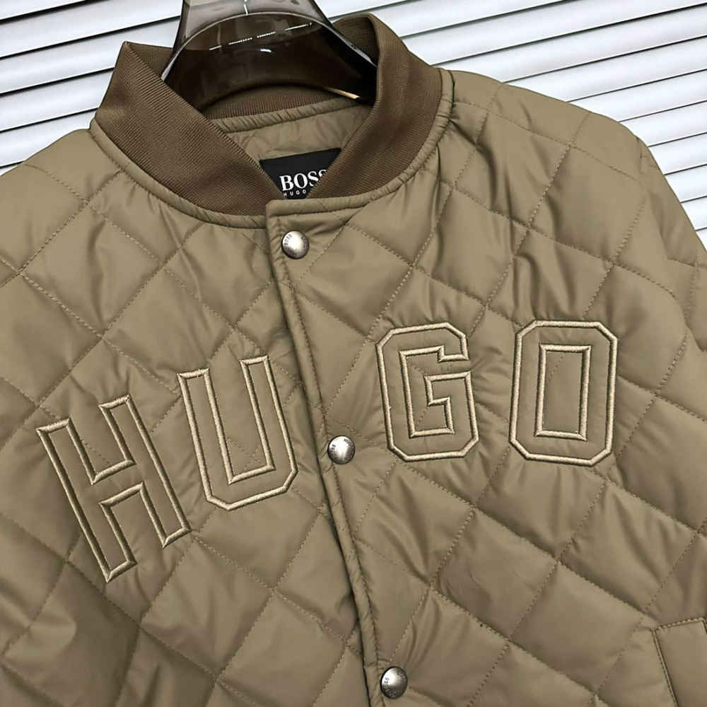 Boss Embroidered logo Brown Premium Quality Jacket-thumb-2