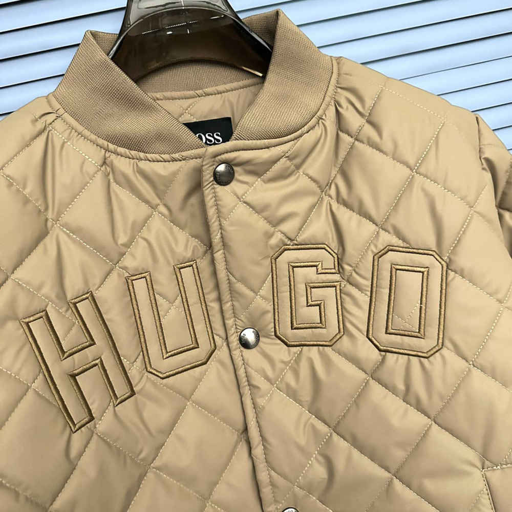 Boss Embroidered logo Cream Premium Quality Jacket-2