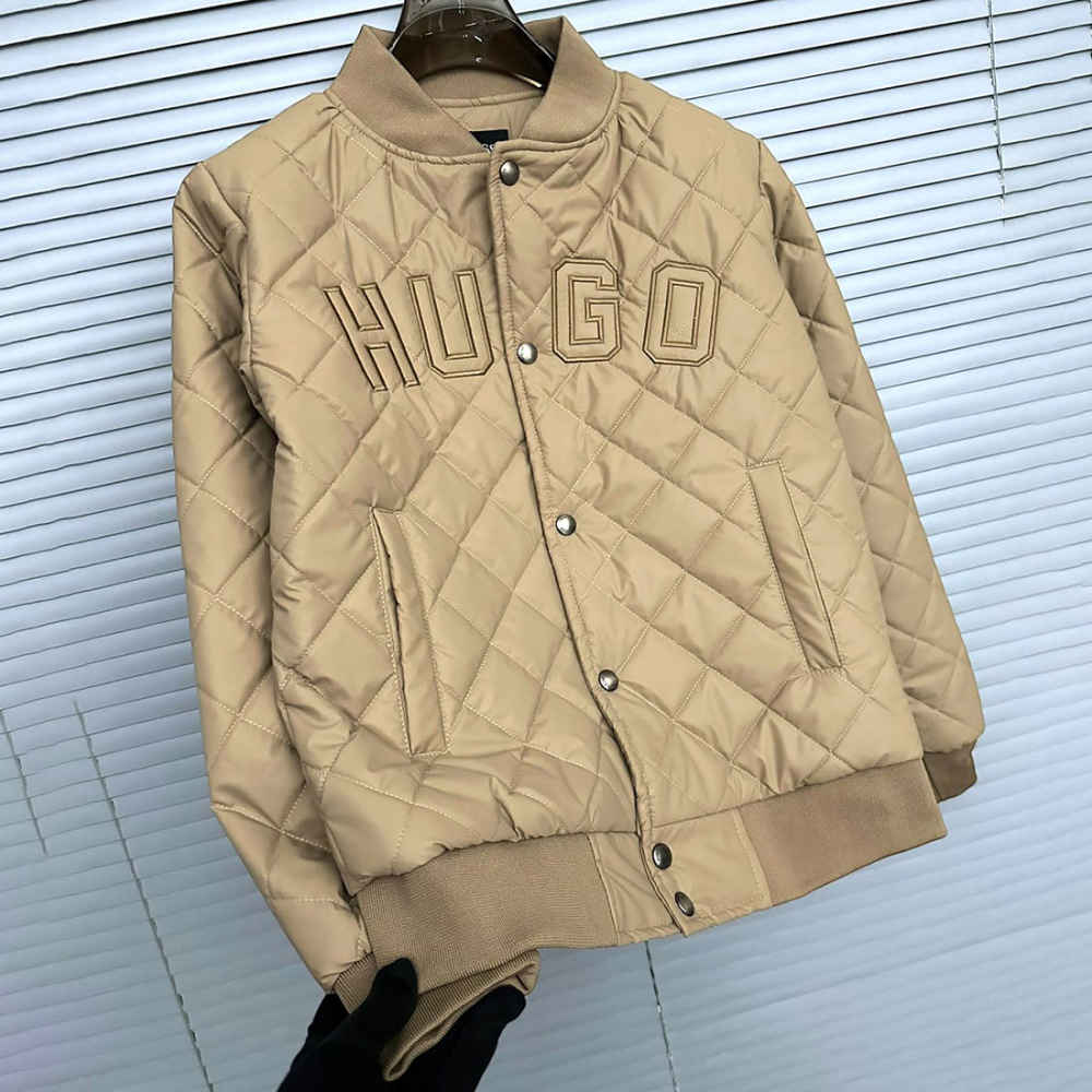 Boss Embroidered logo Cream Premium Quality Jacket-1