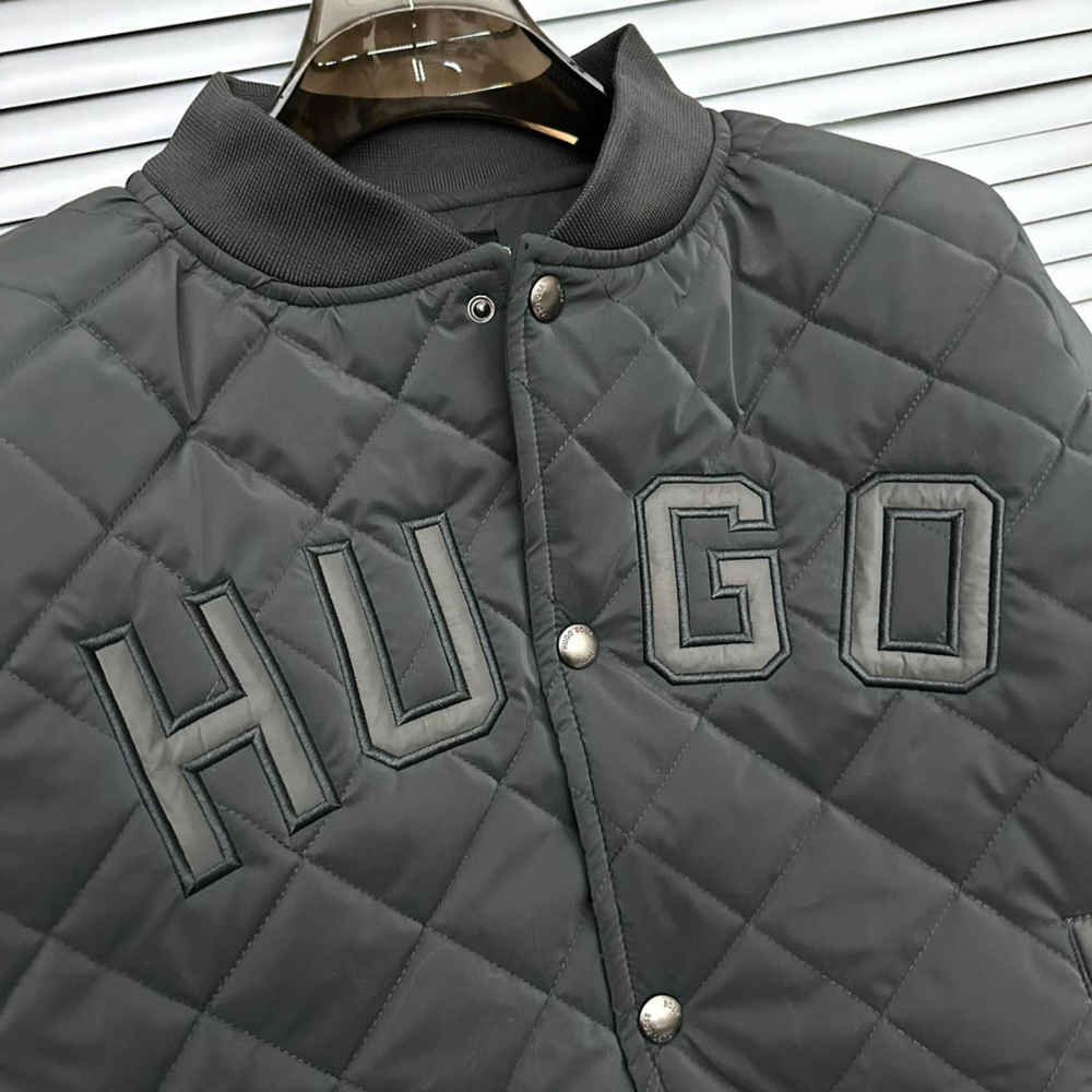 Boss Embroidered logo Grey Premium Quality Jacket-thumb-2