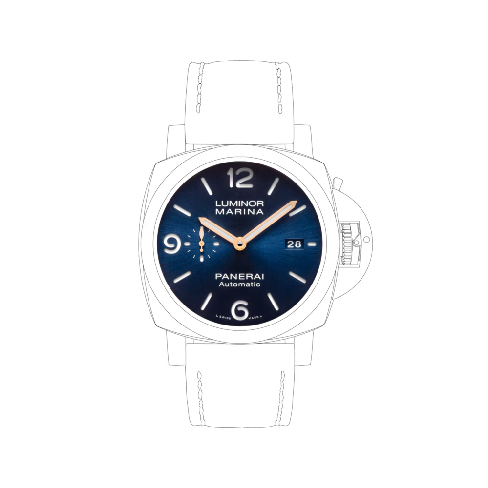 Panerai Luminor Marina Goldtech Sole Blu PAM01112-3