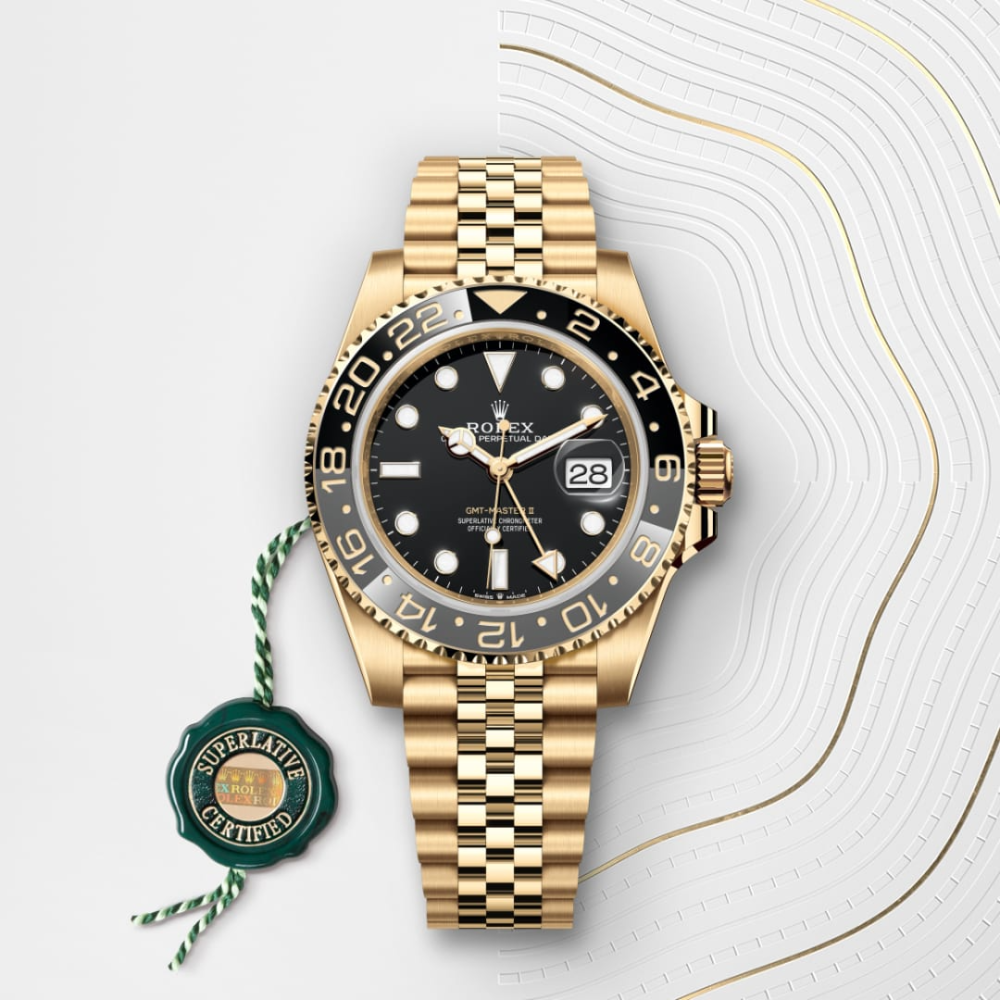 Rolex GMT-Master II Watch in 18 ct Yellow Gold,126718GRNR-1