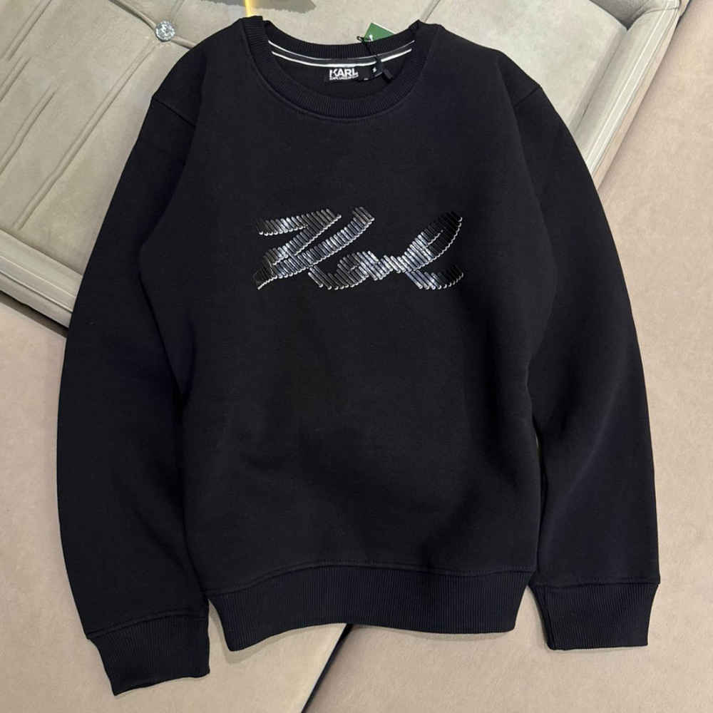 Karl Lagerfeld Black Premium Quality Sweatshirt-thumb-1