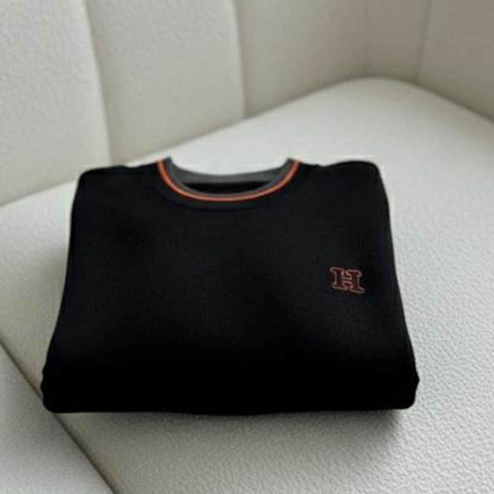 Hermes Black High-End Authentic Quality Pullover-thumb-3