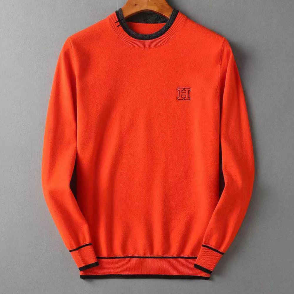 Hermes Orange High-End Authentic Quality Pullover-1