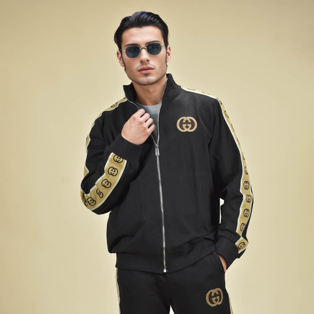 Gucci Golden and Black Premium Quality Track Suit-3