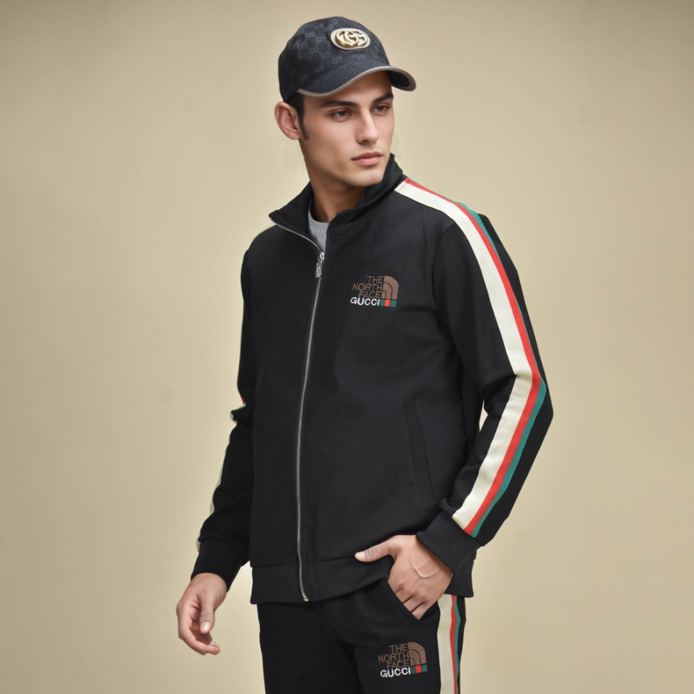 The North Face x Gucci Black Premium Luxury Tracksuit-4
