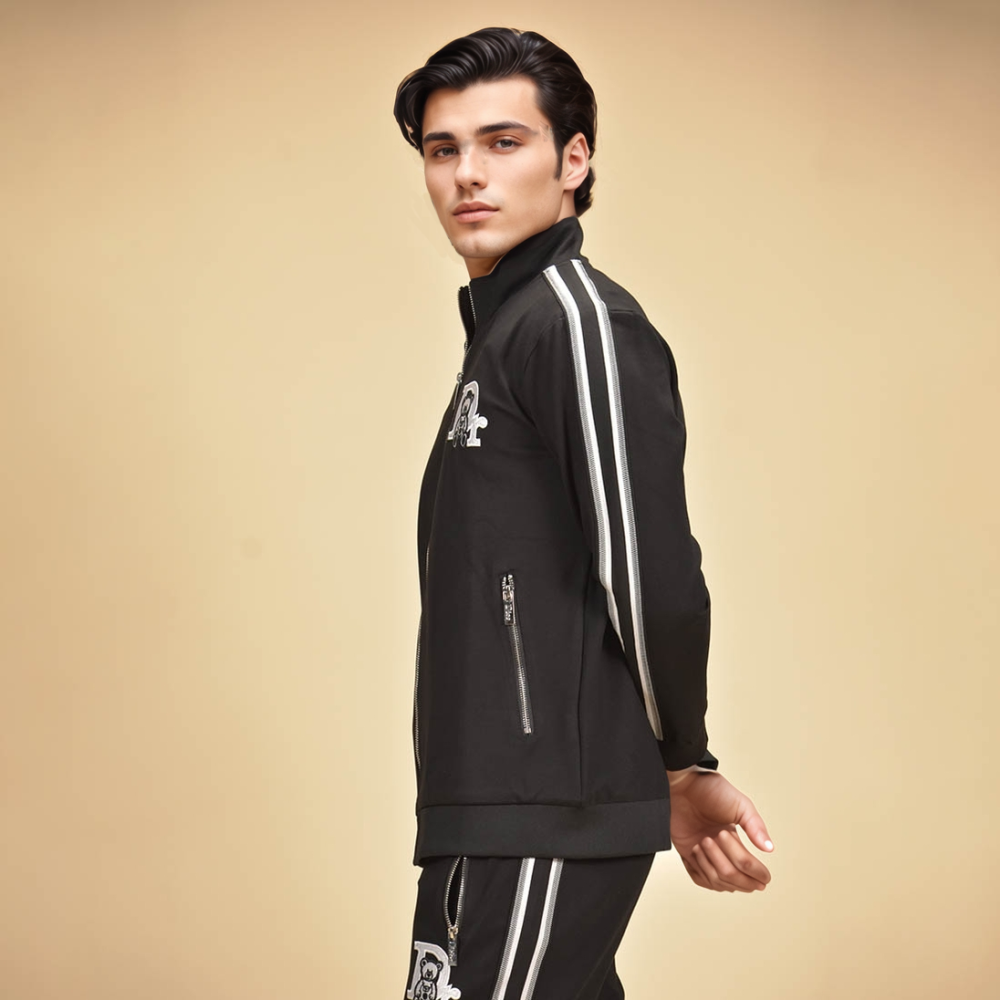 Dior Bear Embroidered Black Premium Tracksuit-thumb-5