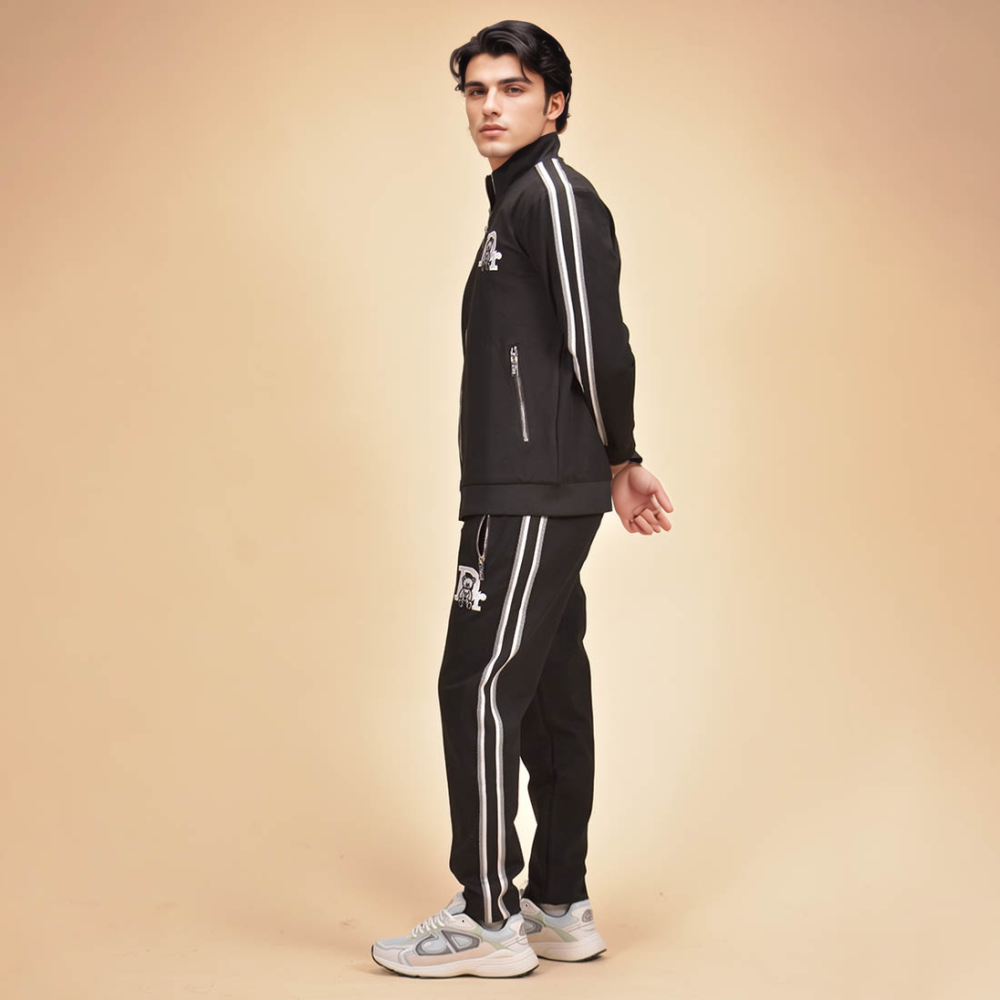 Dior Bear Embroidered Black Premium Tracksuit-thumb-1
