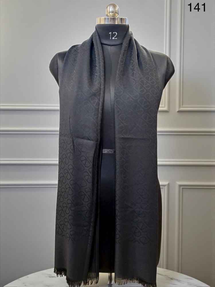 Valentino Black Premium Quality Woollen Stole-thumb-0