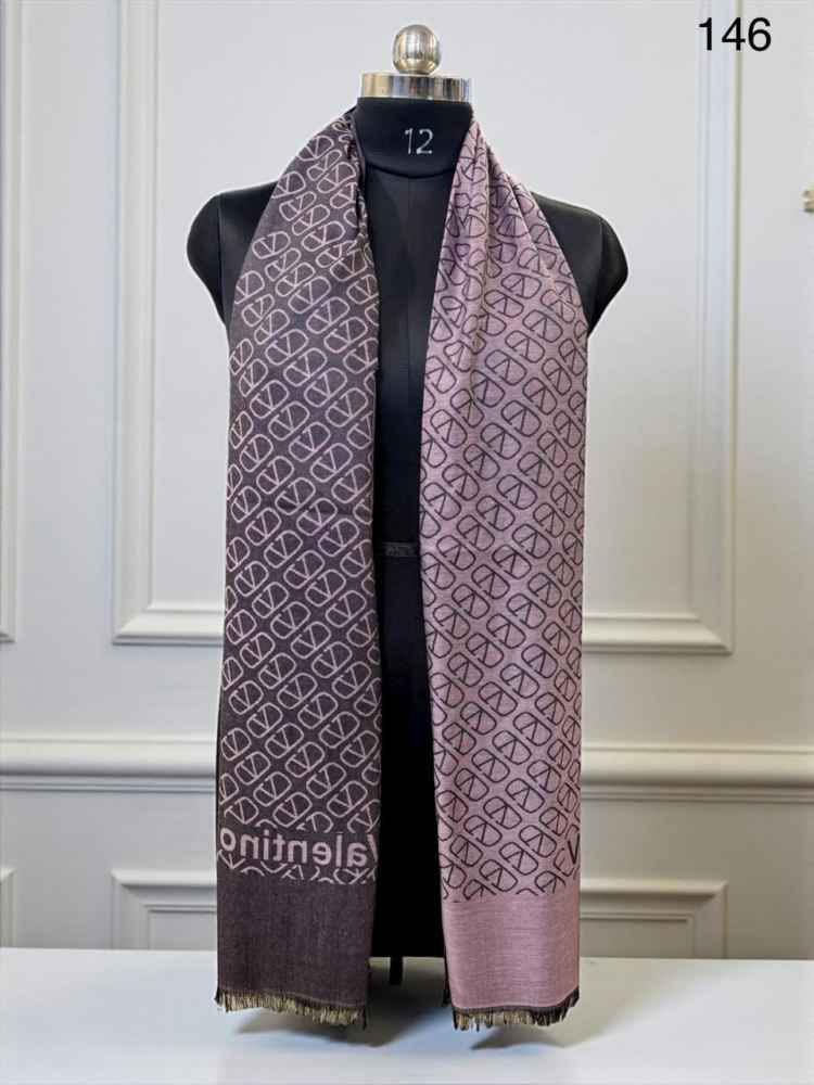 Valentino Brown Premium Quality Woollen Stole-thumb-0