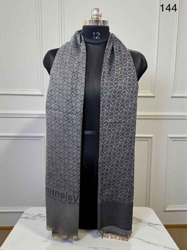 Valentino Grey Premium Quality Woollen Stole-thumb-0