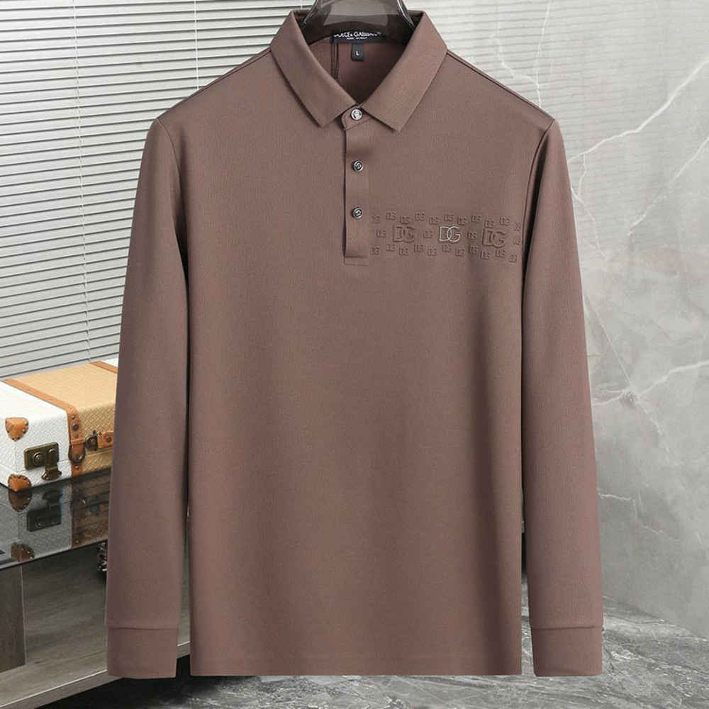 Dolce & Gabbana Brown Premium Quality Full Sleeves T-shirt-thumb-0