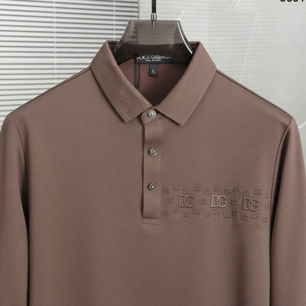 Dolce & Gabbana Brown Premium Quality Full Sleeves T-shirt-thumb-1