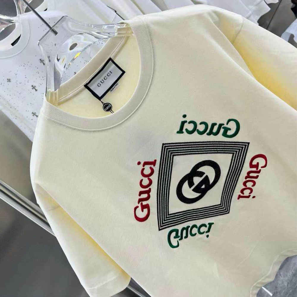 Gucci Cream Premium Quality Polo T-shirt-2
