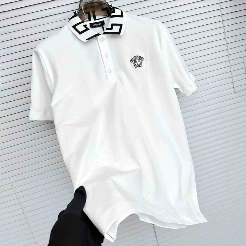 Versace White Premium Quality Polo T-shirt-thumb-0