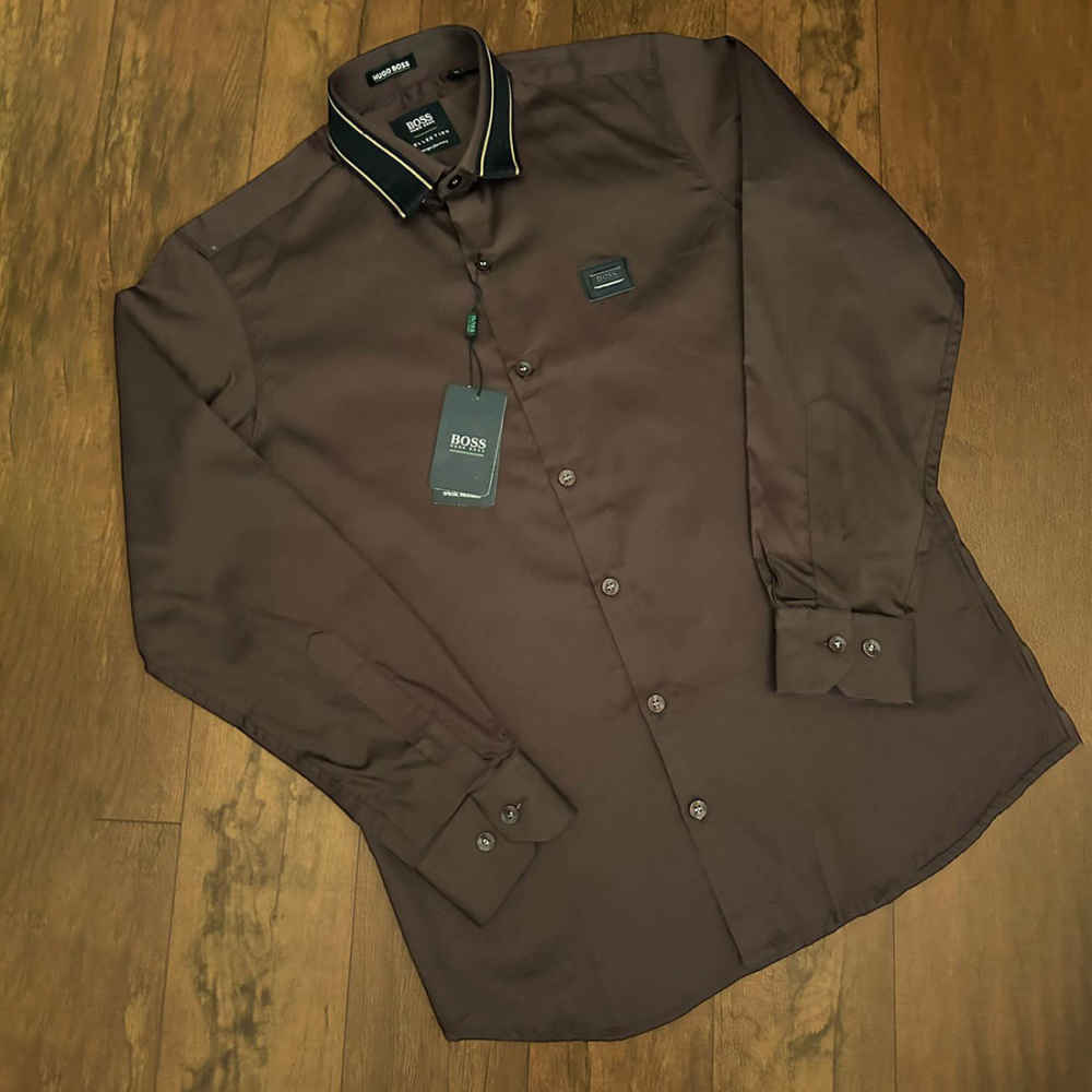 Hugo Boss Brown Premium Quality Shirt-1