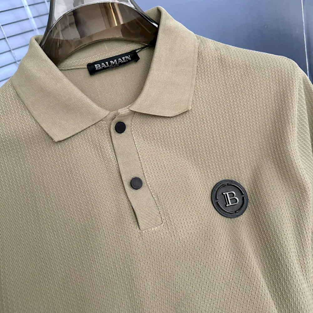 Balmain Brown Premium Quality Polo T-shirt-2