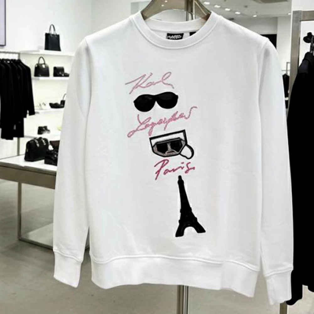 Karl Lagerfeld White Premium Quality Sweatshirt-thumb-0