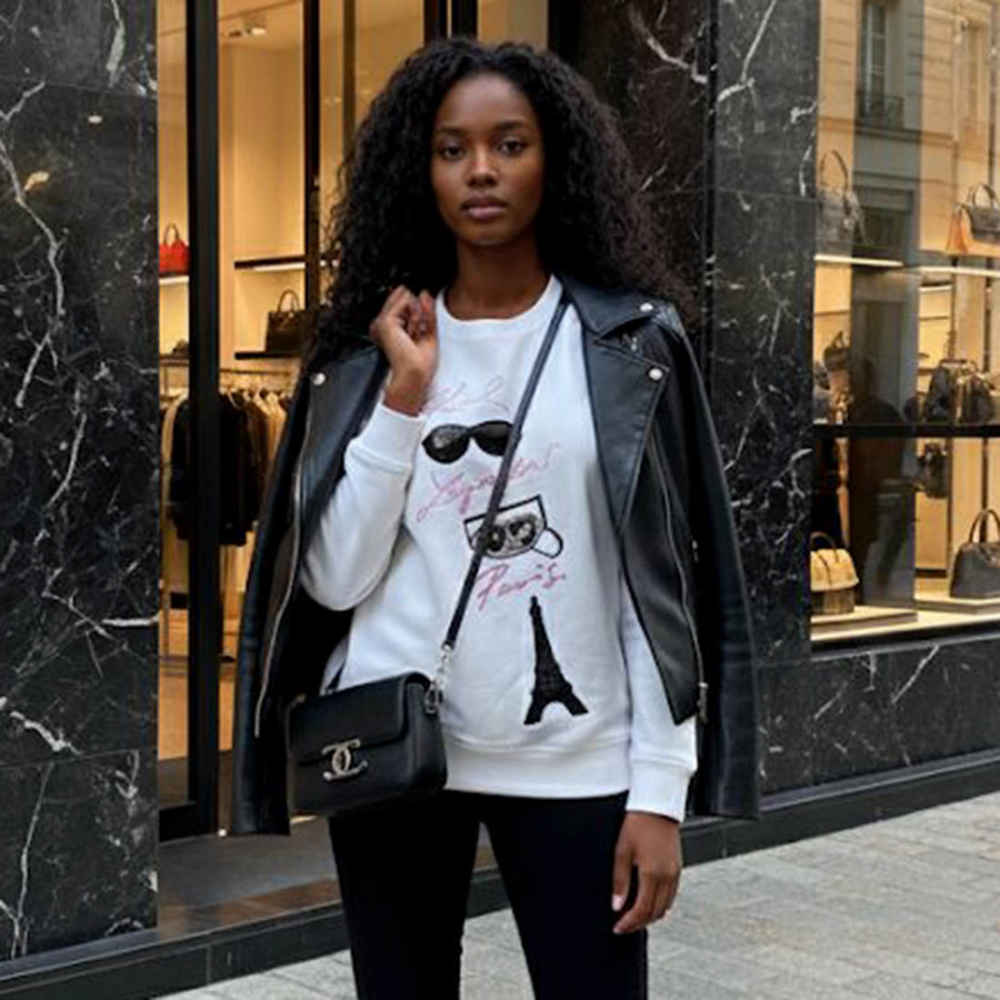 Karl Lagerfeld White Premium Quality Sweatshirt-thumb-1