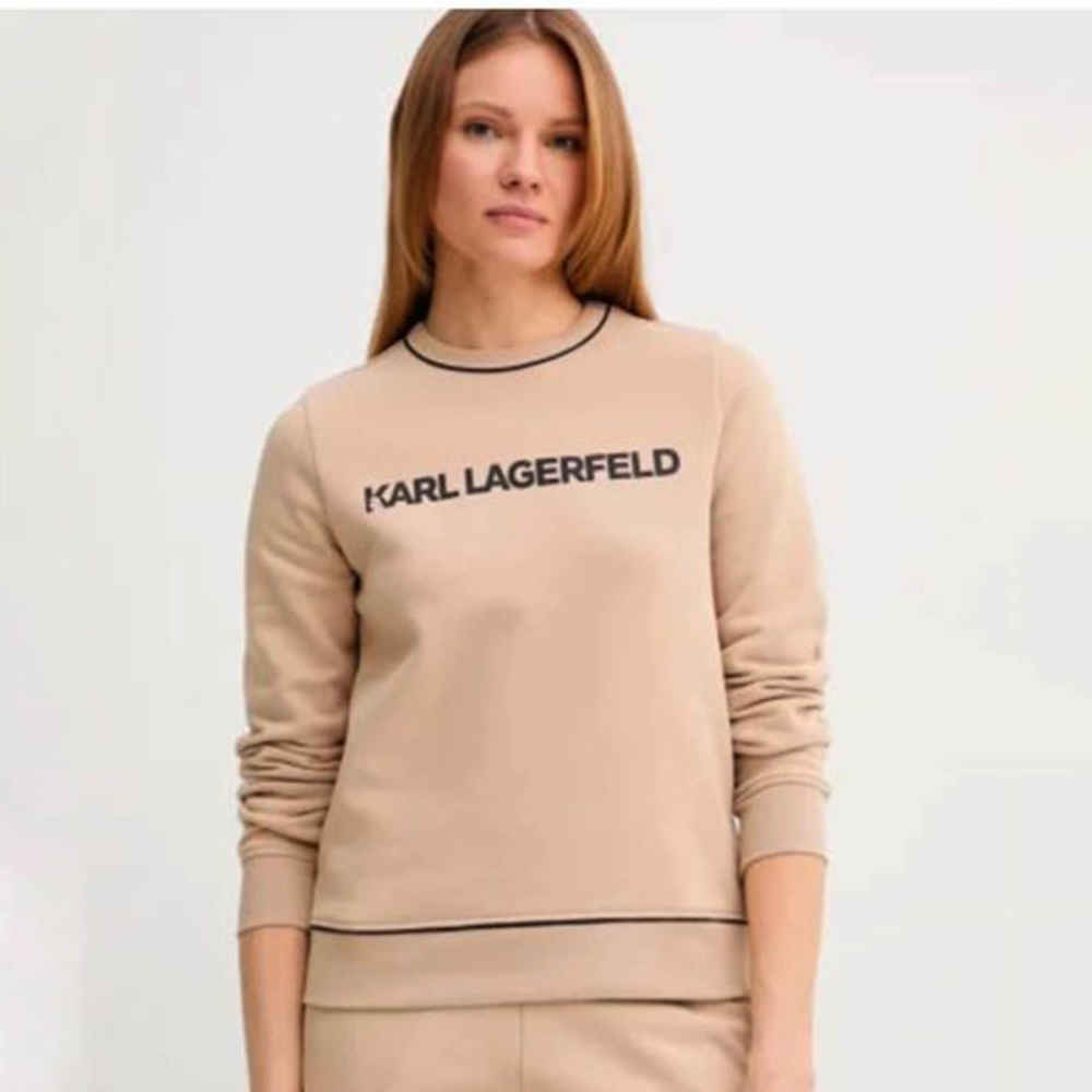Karl Lagerfeld Beige Premium Quality Sweatshirt-thumb-0