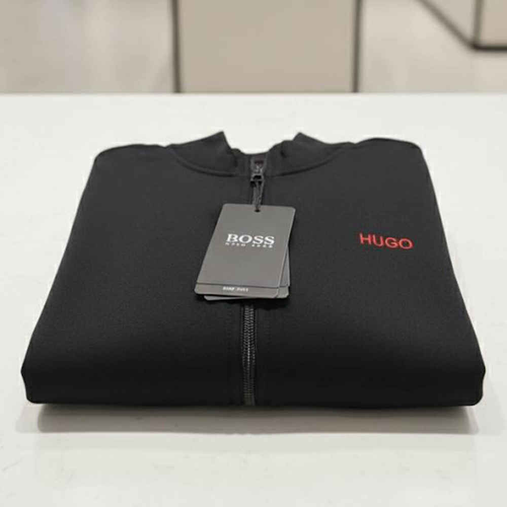 Boss Embroidered logo Black Premium Quality Zipper-thumb-6