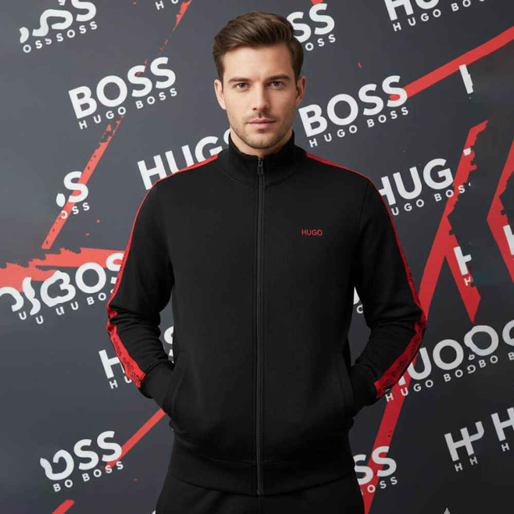 Boss Embroidered logo Black Premium Quality Zipper-thumb-0