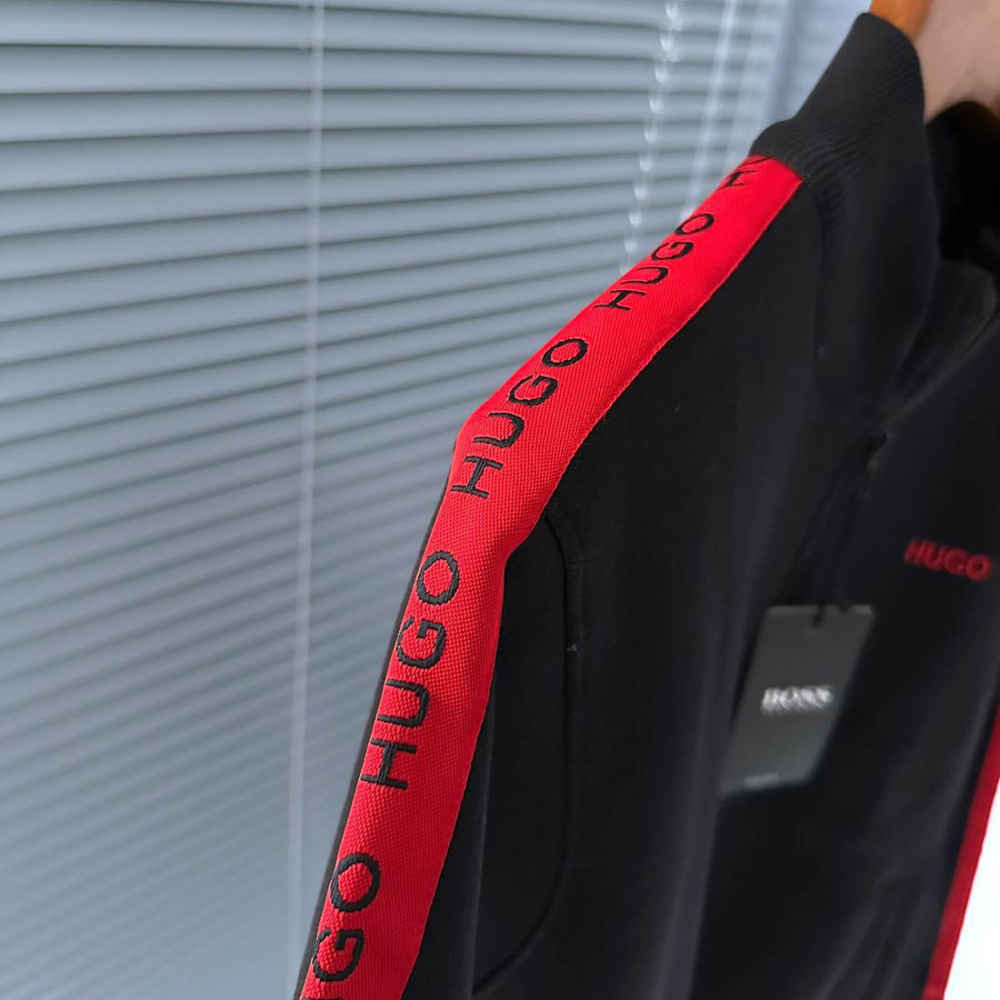 Boss Embroidered logo Black Premium Quality Zipper-thumb-4