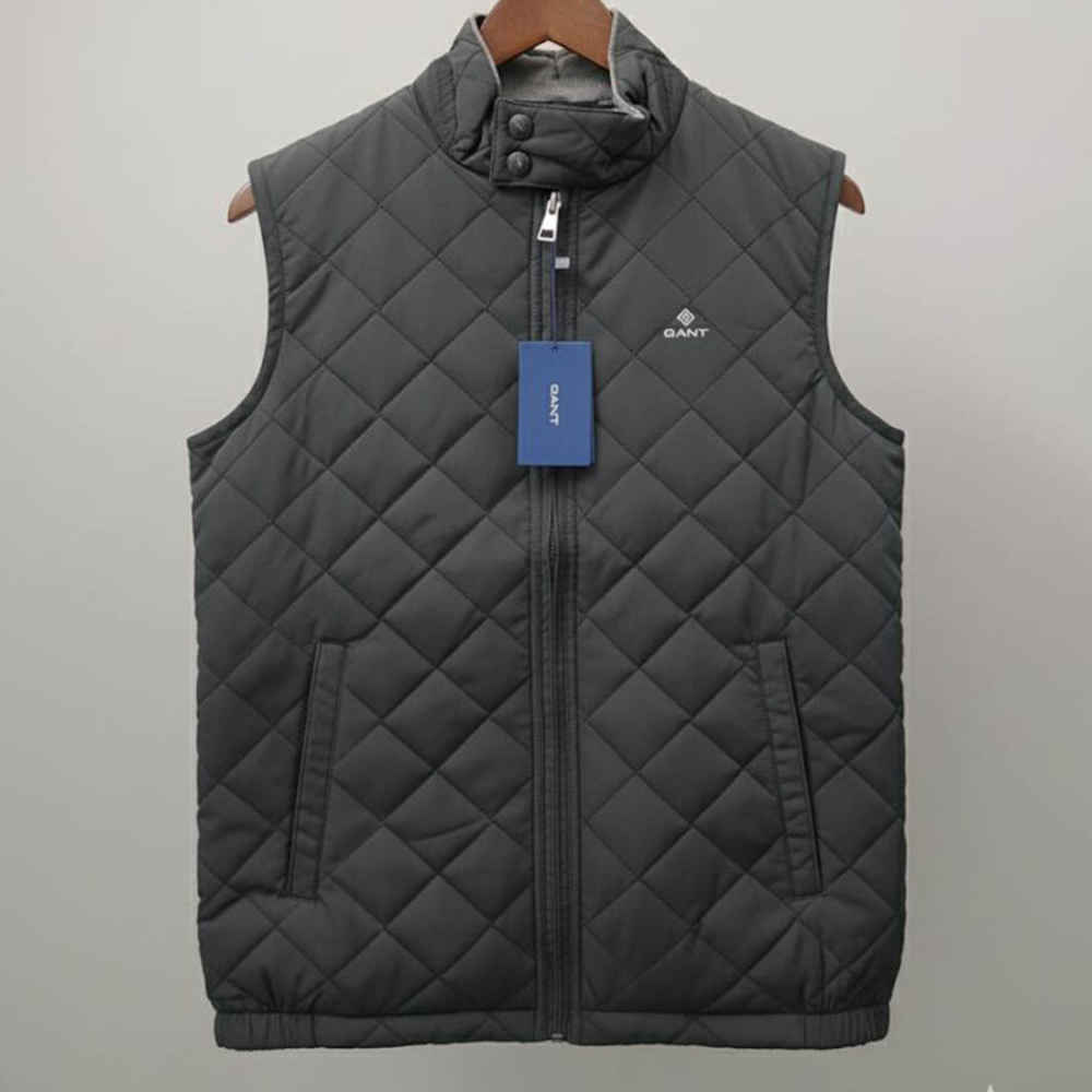 Gant Embroidered logo Black Premium Quality Half Jacket-thumb-2