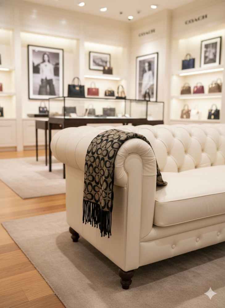 Coach Signature Light Brown C Border Stole-1