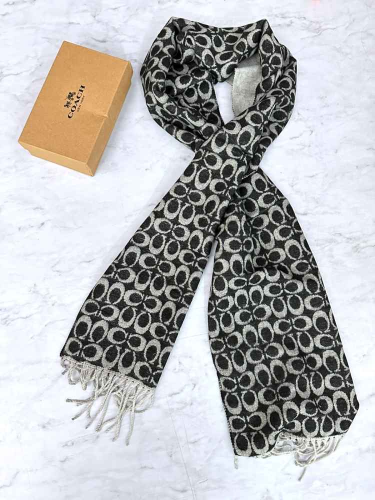 Coach Signature Black C Border Stole-1