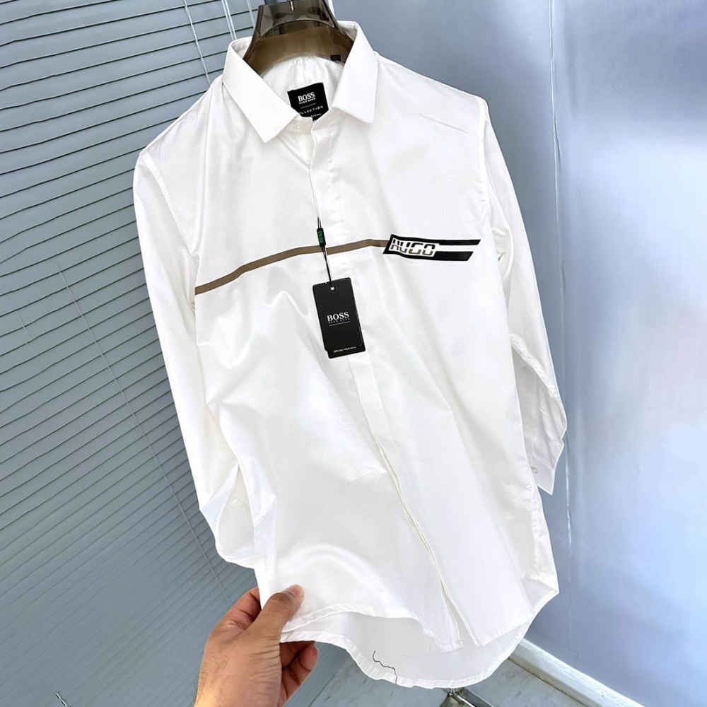 Hugo Boss White Premium Quality Shirt-3
