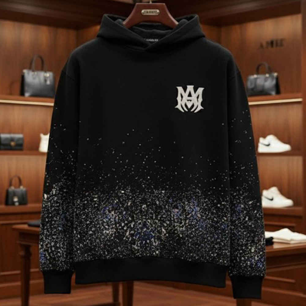 Amiri Black Premium Quality Hoodie-thumb-4