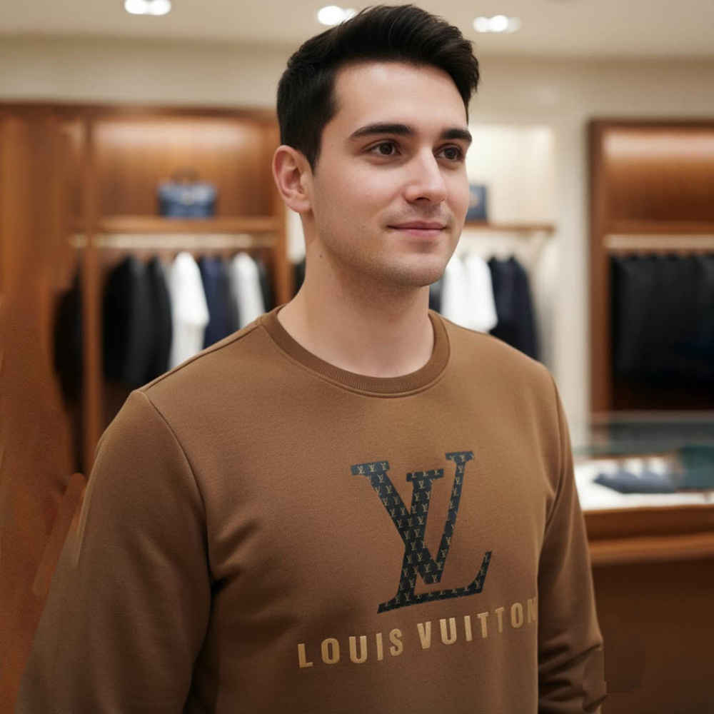Louis Vuitton Brown Premium Quality Sweatshirt-thumb-1