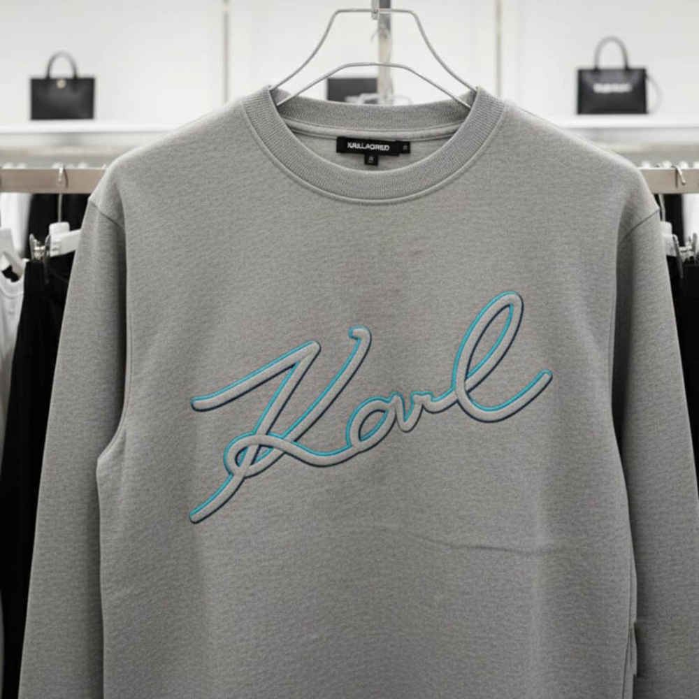 Karl Lagerfeld Grey Premium Quality Sweatshirt-2