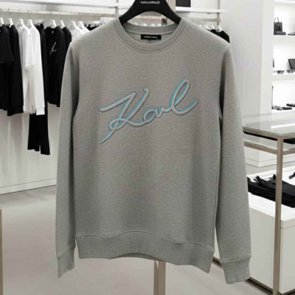 Karl Lagerfeld Grey Premium Quality Sweatshirt-1