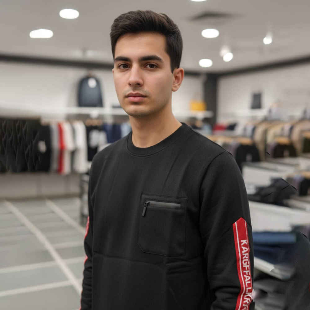 Karl Lagerfeld Black Premium Quality Sweatshirt-thumb-1