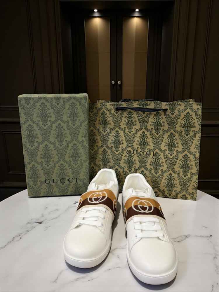 Gucci White Premium Quality Sneakers-2