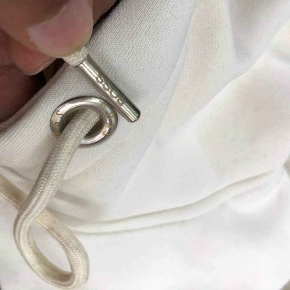 Boss White Hood Embroidery Logo Hoodie-1