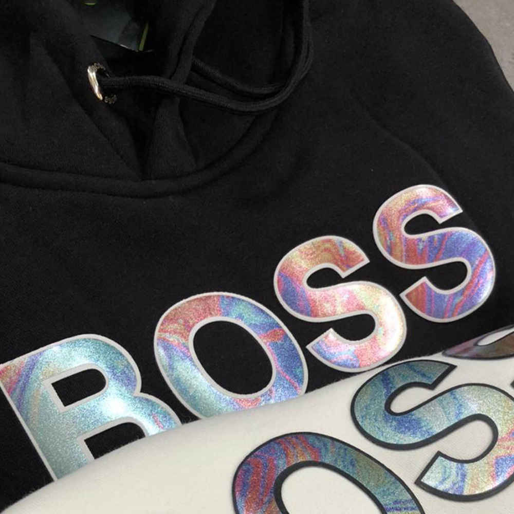 Boss Black Hood Embroidery Logo Hoodie-thumb-1