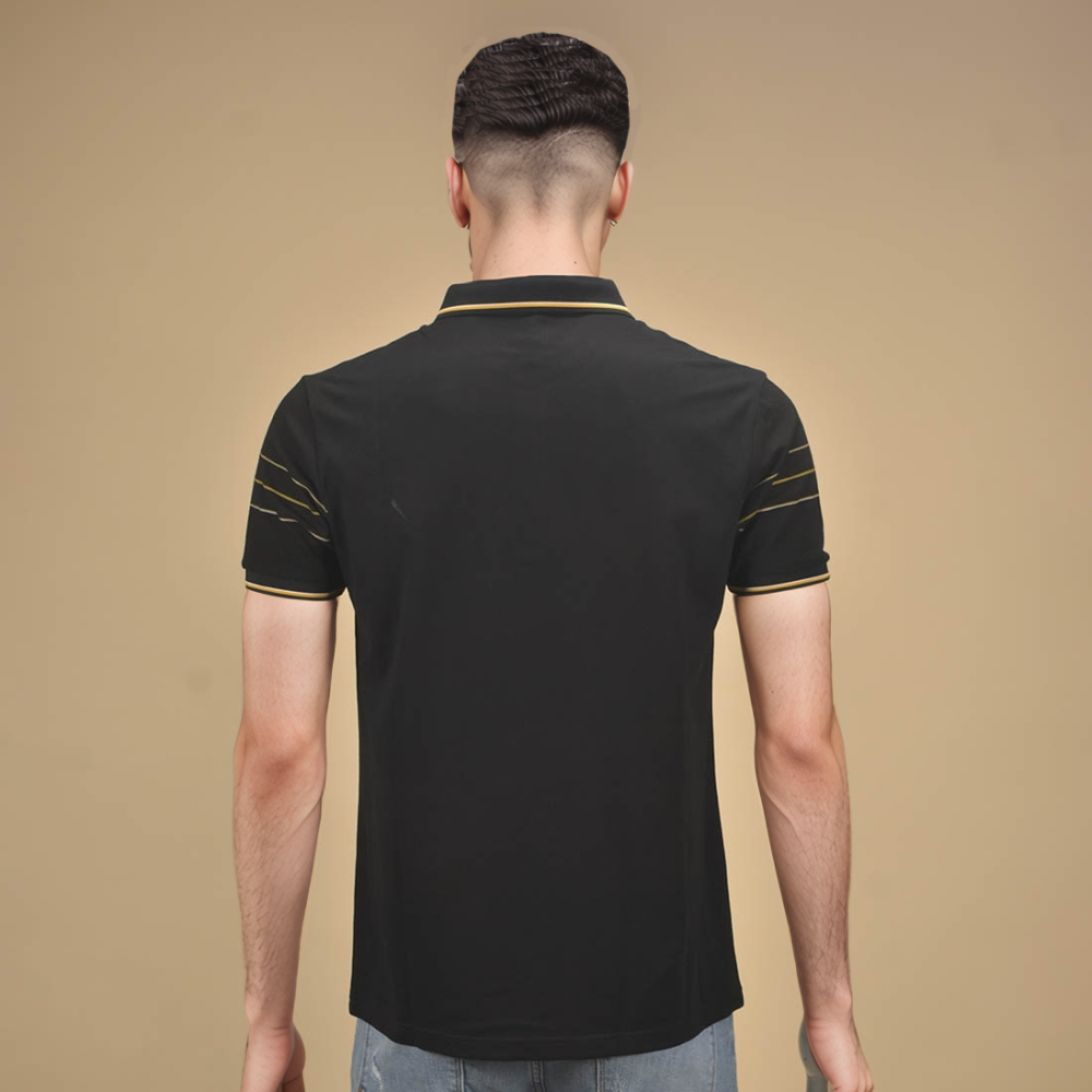Burberry TB Embroidered Black Premium Polo T-shirt-2