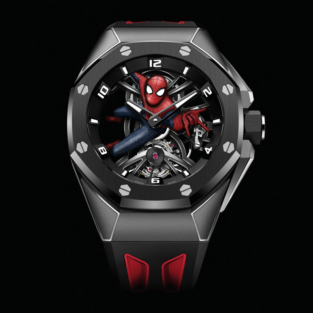 Audemars Piguet unveils new Royal Oak Concept Tourbillon “Spider-Man” 42mm, Hand-wound AP Calibre 2974-3
